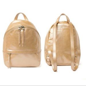 Hobo Gold Leather Backpack